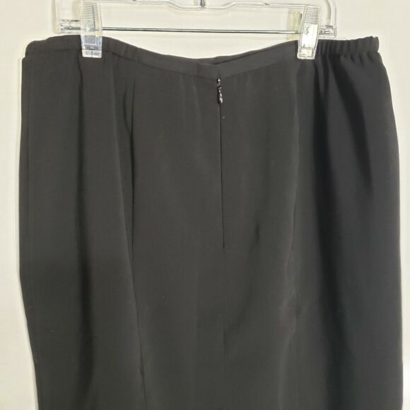 Norton McNaughton Petites Womens Skirt 10P Black Pleated Hem Lined Polyester - Picture 6 of 11